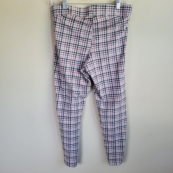 Torrid Size 1x (14/16) Signature Waist Pull On Skinny Leggings Gingham Plaid Tan - Picture 3 of 5